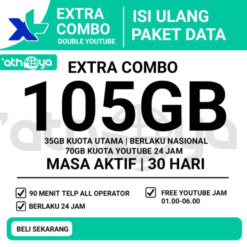KUOTA XL EXTRA COMBO DOUBLE YOUTUBE