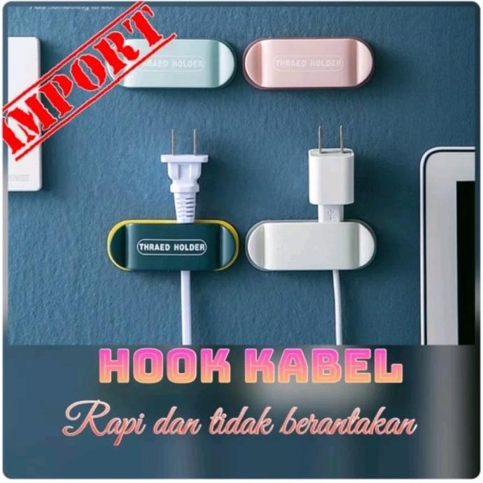 

] Gantungan kabel klip meja dinding holder kabel cantolan kabel charger