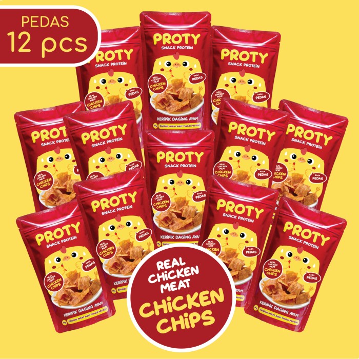 

Keripik - Proty Pedas (Bundle 12) Snack Camilan Keripik Viral Chicken Chips