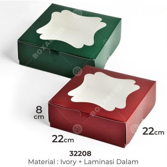 

Dus Kue Bolu Tart Kraft 22X22 / Kemasan Packaging Kue 32208 Warna 032