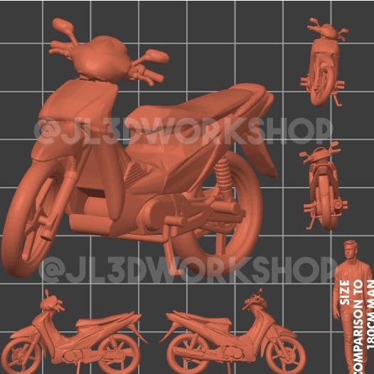 populer] JL3D Motor Skala 1/64 Honda Supra 125 Supra Bapak Leasing Indonesia