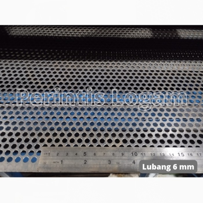 Plat Lubang Stainless 304 Tebal 1 Mm Lubang 3-12 Mm 1.2X2.4 Meter
