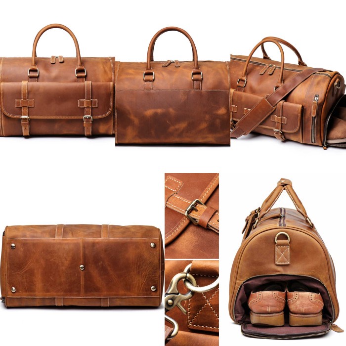 Tas Kulit Travel - Travel Bag - Sport Bag - Tas Sport Kulit Asli - Tas