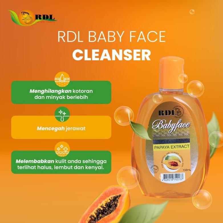 RDL Facial Cleanser Extrak pepaya/Toner Rdl Philipine Ori x Nita gunawan