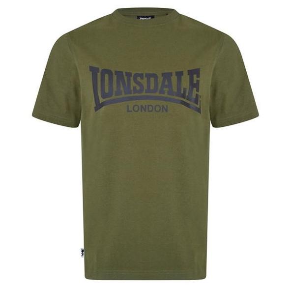 T-Shirt Pria Lonsdale Green Khaky Original Authentic Wafamart00