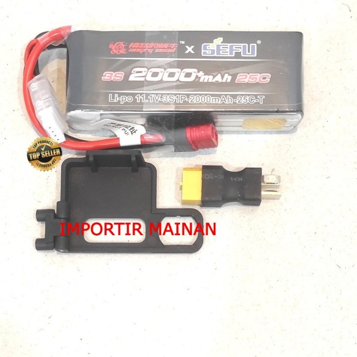 BATERAI LIPO 2S 3S MJX 16207 16209 16210 7.4V 3000MAH 11.1V 2000MAH ORIGINAL TERBARU