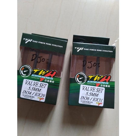 KLEP KELEP VALVE SET TWH RACING UKURAN 34 - 29 36 - 31 BATANG 5.5 MM NON GF MOTO 1 RACING EE 5