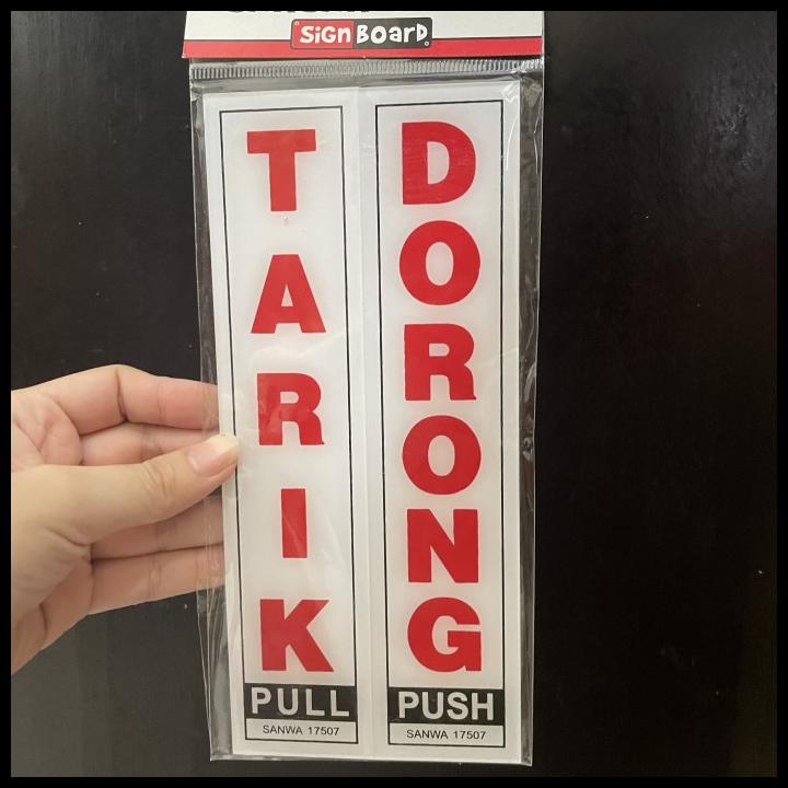 

TERBARU 1 SET ACRYLIC STIKER SIGNAGE TARIK DORONG PAPAN !!!!!!