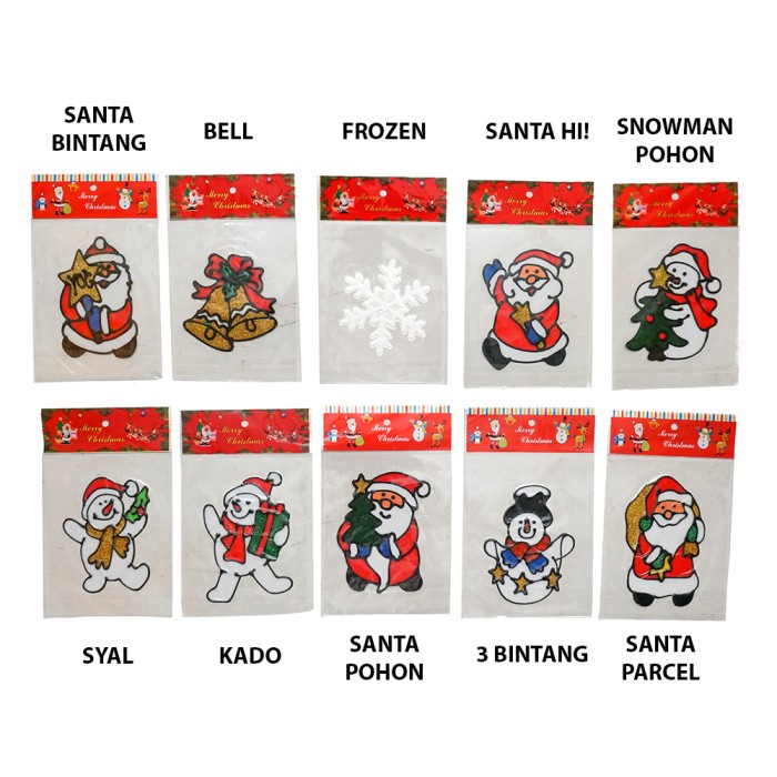 Sticker Natal Timbul / stiker natal / stiker natal untuk kaca-Hiasan
