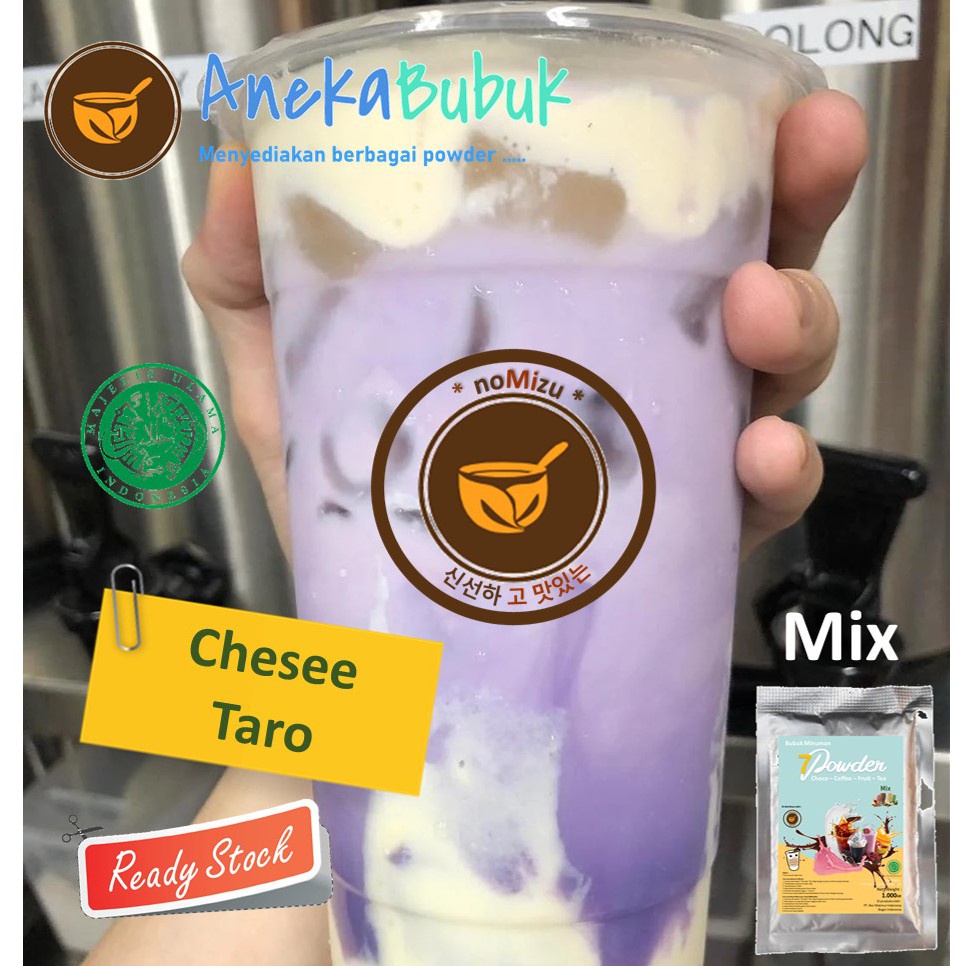 Bubuk Numan Taro Cheese X 1Kg - Serbuk Numan Es Boba Kekinian Rasa Cheese Taro 1Kg