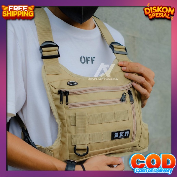 Chestbag Unsex Protect Ts Pria Chesbag Fashion Mens Rompi Dada Selempang Import Depan Sporty Casual 