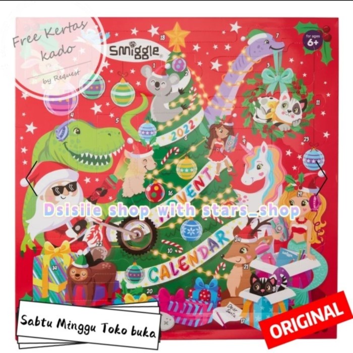 

Terlaris Smiggle Advent Calendar 2022 Original / Accesories Kids Promo Terbaru