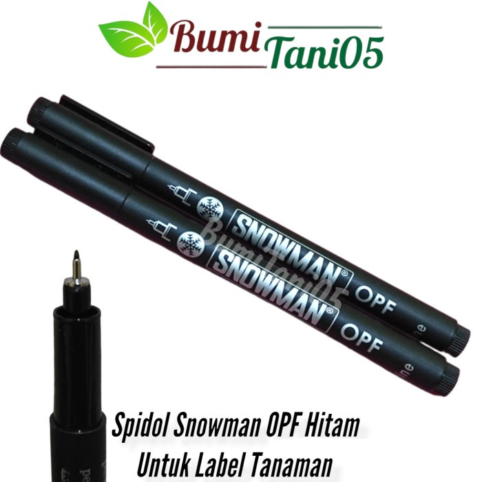 

><><><] Spidol Snowman Drawing Pen Hitam OPF 0.5 1 Pcs