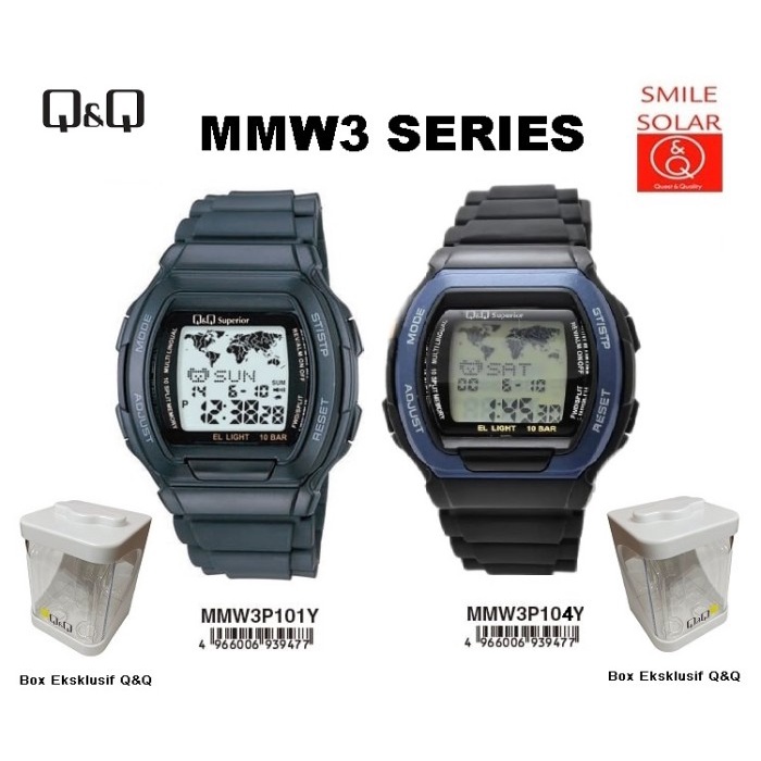 ✅New Ori Jam Tangan Data Bank Pria Casual Original QQ Qnq Qq Mmw3P101Y Berkualitas