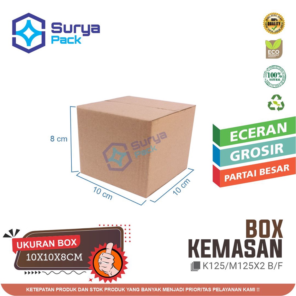 

KARDUS PACKING / KARTON BOX POLOS 10x10x8 CM