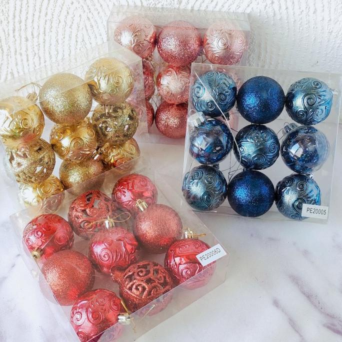 Bola Natal 6cm hiasan pohon natal hiasan bola natal Christmas ball