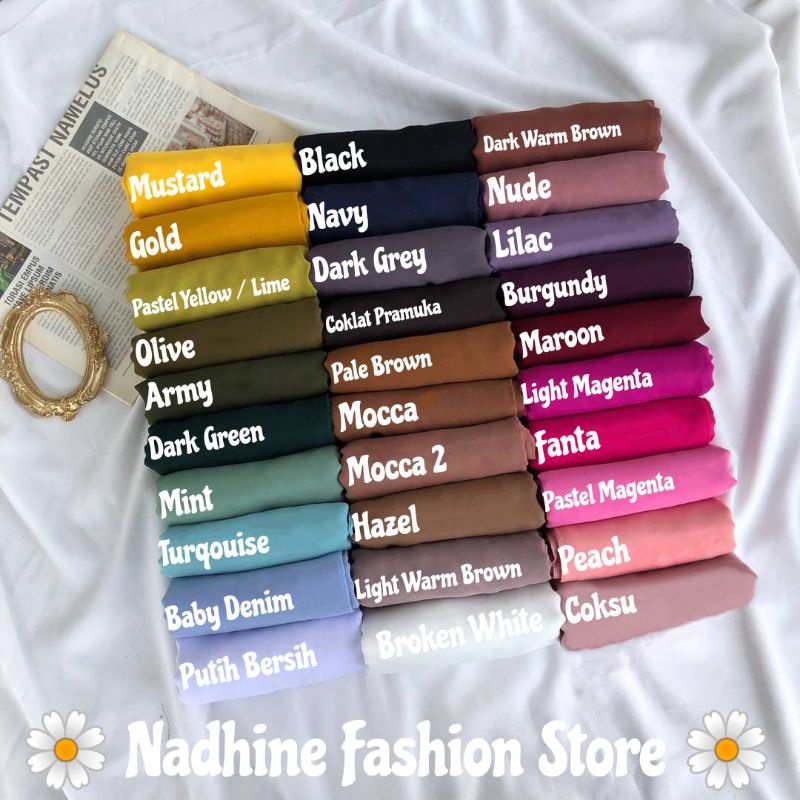 STYLISH HIJAB DAILY KERUDUNG HIJAB JILBAB SEGI EMPAT JUMBO SYAR'I lASERCUT 130 X 130 CM WOLFIS