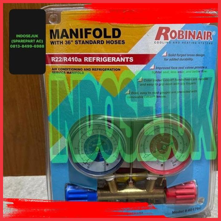 (inse) manifold robinair r22/r410 | manifold ac r410/r22 40176c robinair