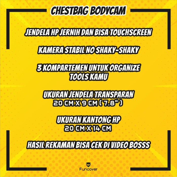 Chestbag Tas Dada Tactical Record Candid Camera Gadget Motor Funcover