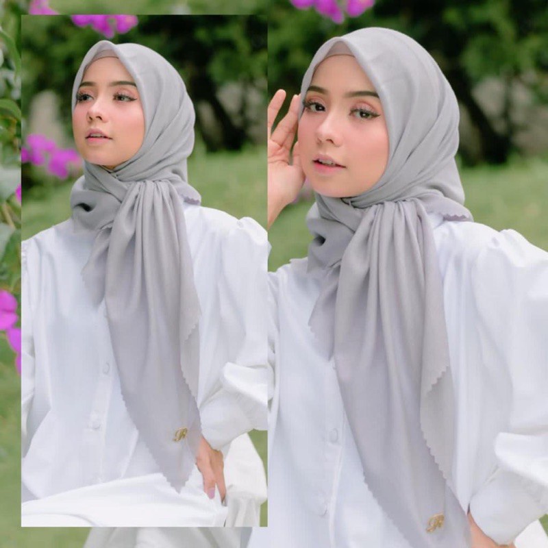 STYLISH HIJAB DAILY READY STOCKMAIRA SCARF RADWAH JILBAB SEGI EMPAT VOAL LASERCUT