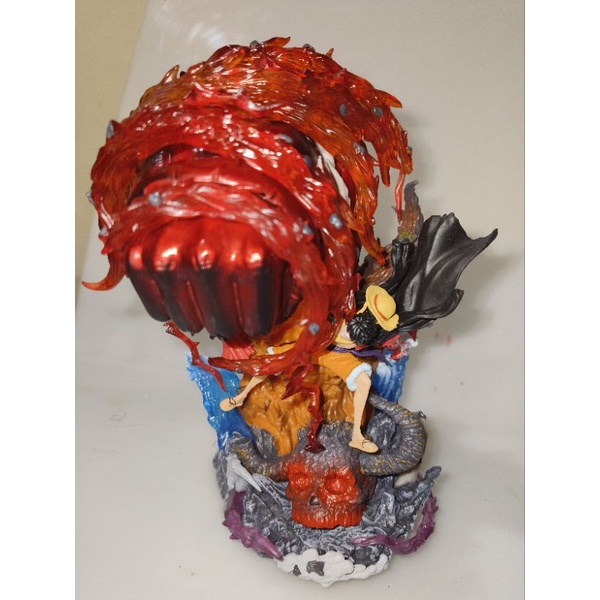 (one piece) (box) action figure anime statue luffy gear 4 tangan besar