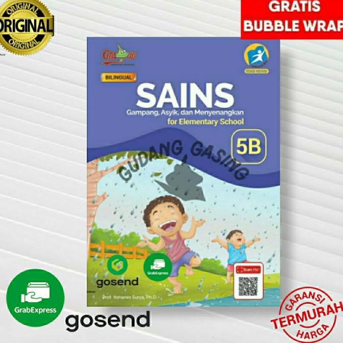 

SALE Buku SAINS GASING SD Kurikulum13 Kelas 5B Bilingual Prof Yohanes Surya Termurah