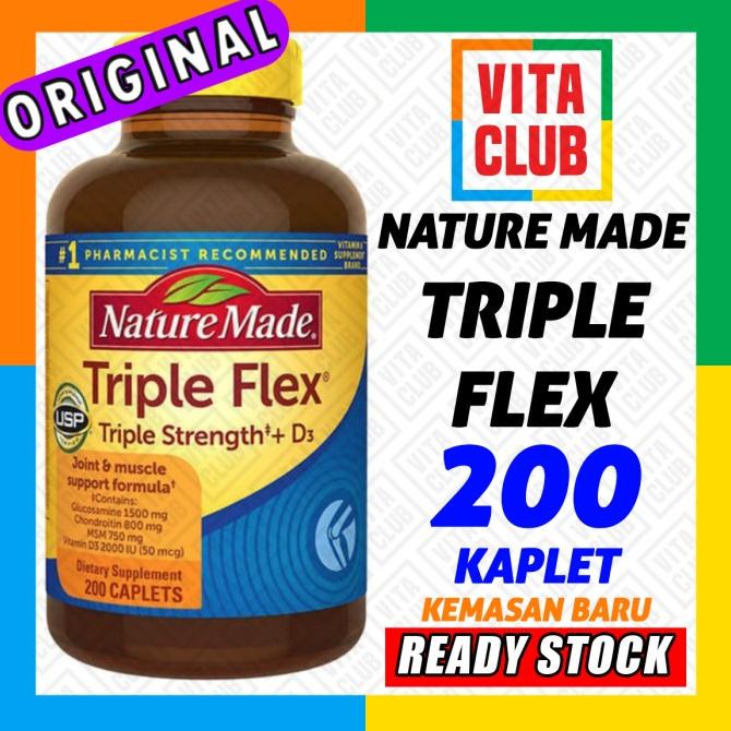 Nature Made Triple Flex - 200 Kaplet Vitamin D3 Strength Glucosamine Best