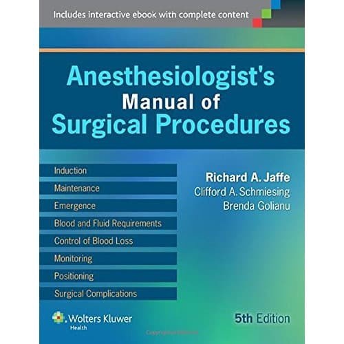 

Anesthesiologist's Manual of Surgical Procedures, 4th Edition Jaffe,