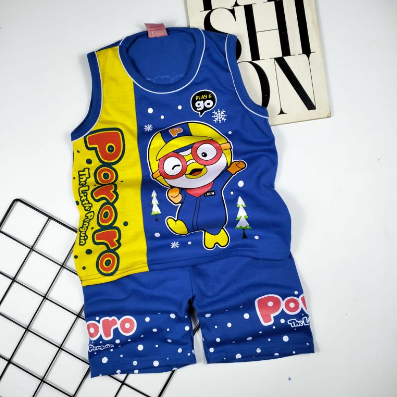 BAJU ANAK LAKI LAKI TERBARU STELAN PORORO KENSI USIA 1-10 TAHUN