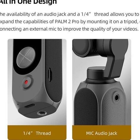 Fimi Palm 2 Pro Gimbal Camera Stabilizer 4K / Fimi Palm 2 Pro 2022
