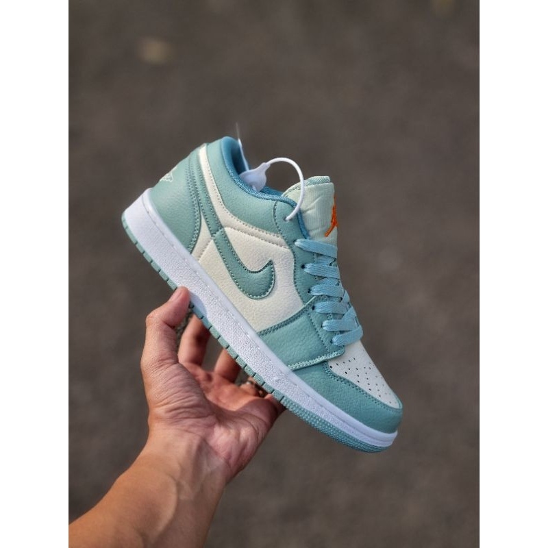 [RedDevil COLLECTION] Sneakers Pria Air Jordan 1 Low White Tosca Premium