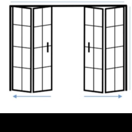 KOMPONEN REL DAN RODA PINTU LIPAT KACA FRAME ALUMINIUM/KAYU RAFES