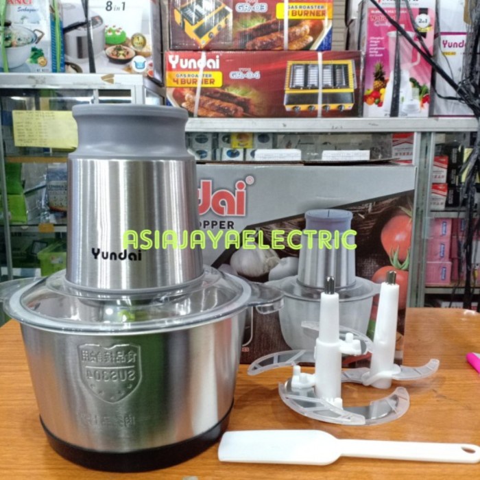 YUNDAI ELECTRIC CHOPPER LISTRIK CE22 2L METAL STAINLESS BLENDER DAGING