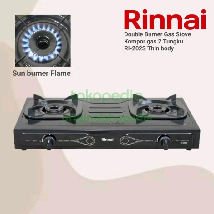 ------] KOMPOR RINNAI 2 TUNGKU RI-202S KOMPOR GAS 2 SUMBU RINNAI SNI