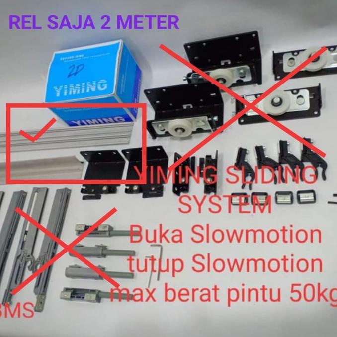 *****] YIMING 2 MTR REL SLIDING PINTU GESER ATAS BAWAH BEBAN 50 KG