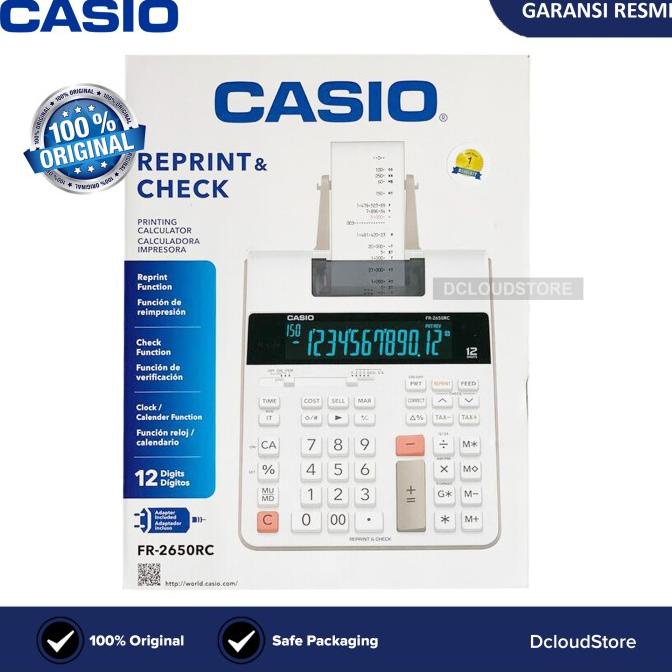 

Calculator Original Casio FR-2650RC Printing Kasir Kalkulator Printer