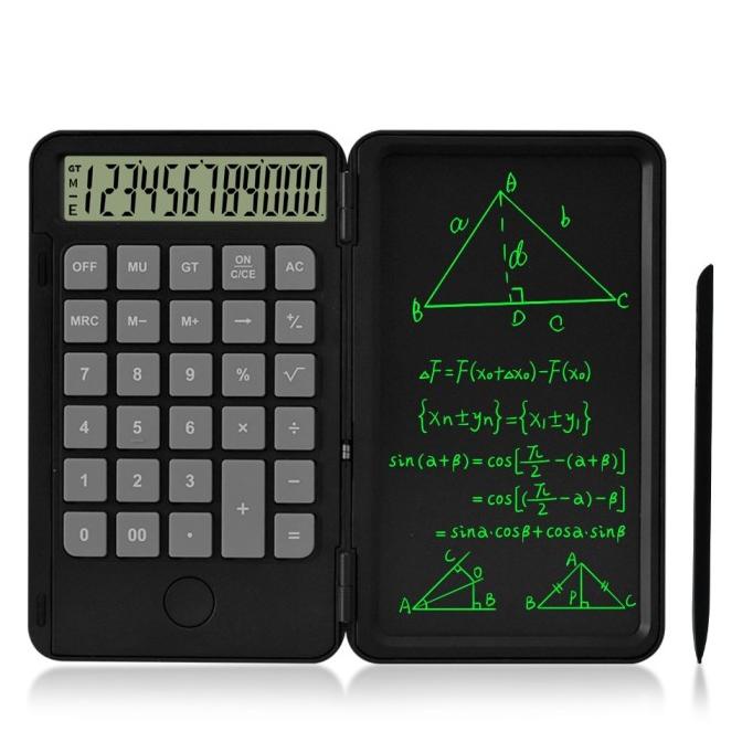 

Rechargeable Calculator 12 Digit with Erasable LCD Writing Pad