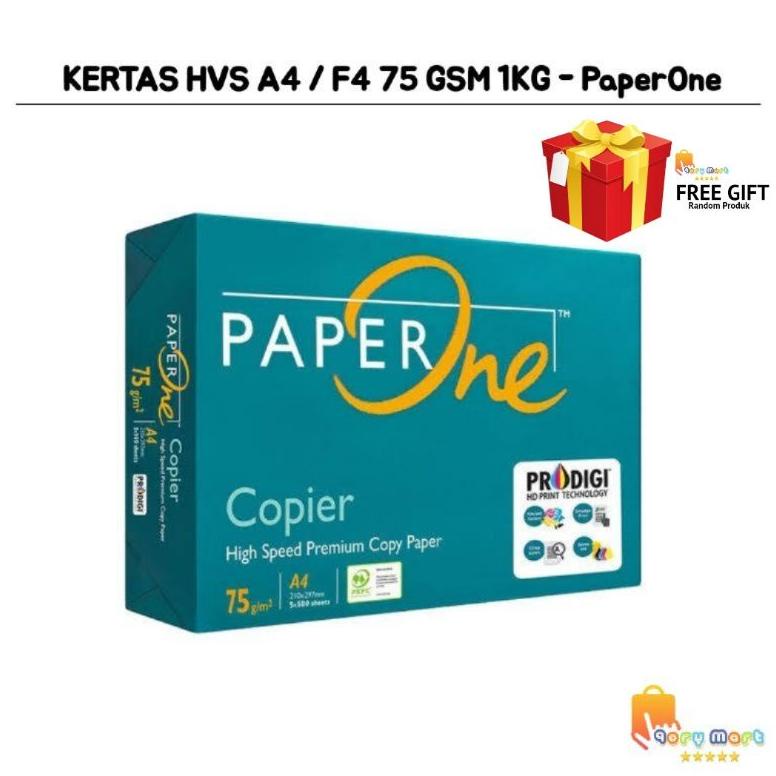 

Terbaik! KERTAS A4/F4 75 GSM 1Kg PAPERONE !