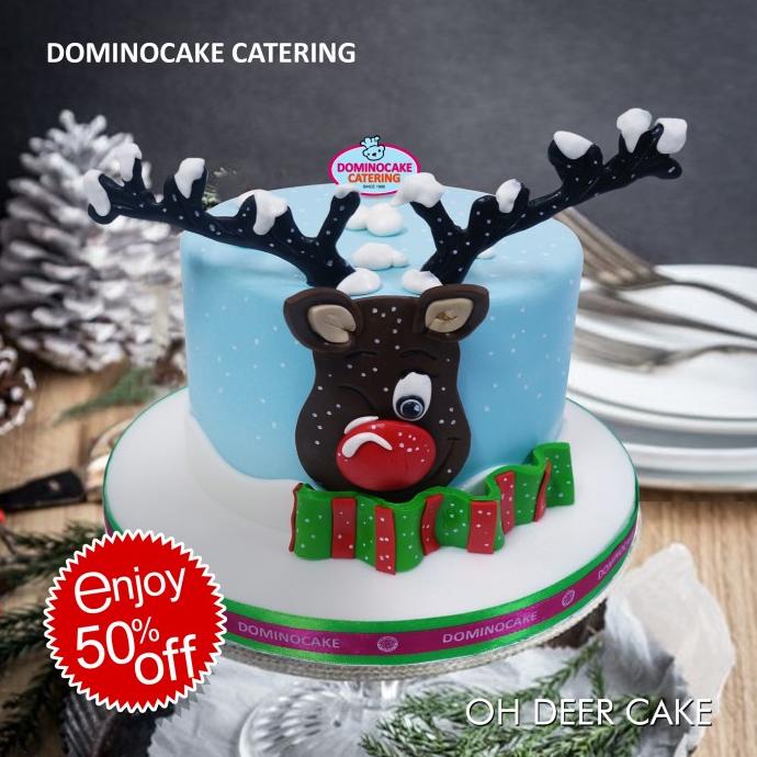 

Oh Deer Cake - Cake Christmas - Hampers Natal - Cake Natal Dominocake Original