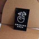 

Smoking Area Sign Board Label Acrylik Timbul