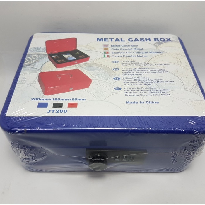 [Brankas] Brankas Besi Metal Cash Box Kecil 20X16X9 Pin Box Uang Cash [Rahasia]