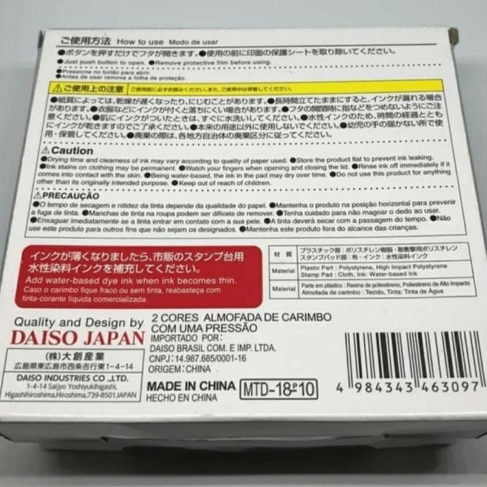 

Daiso 2 Color Stamp Pad Red Black Tinta Stempel Bed Hitam Merah