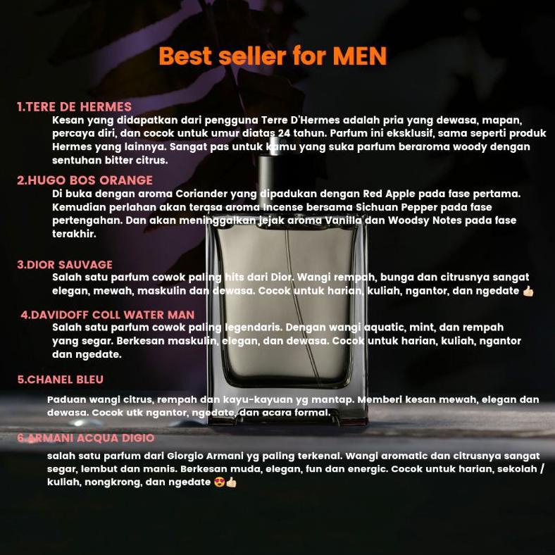 (Original) Zarome Parfum Pria Best Seller Terlaris