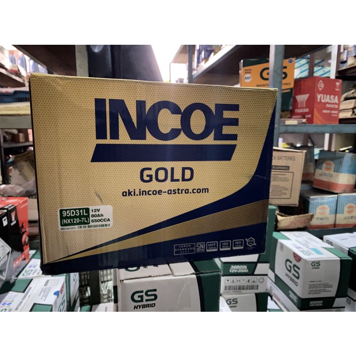 Accu / Aki Incoe Gold Nx120-7L / 95D31L 12V 80Ah Star