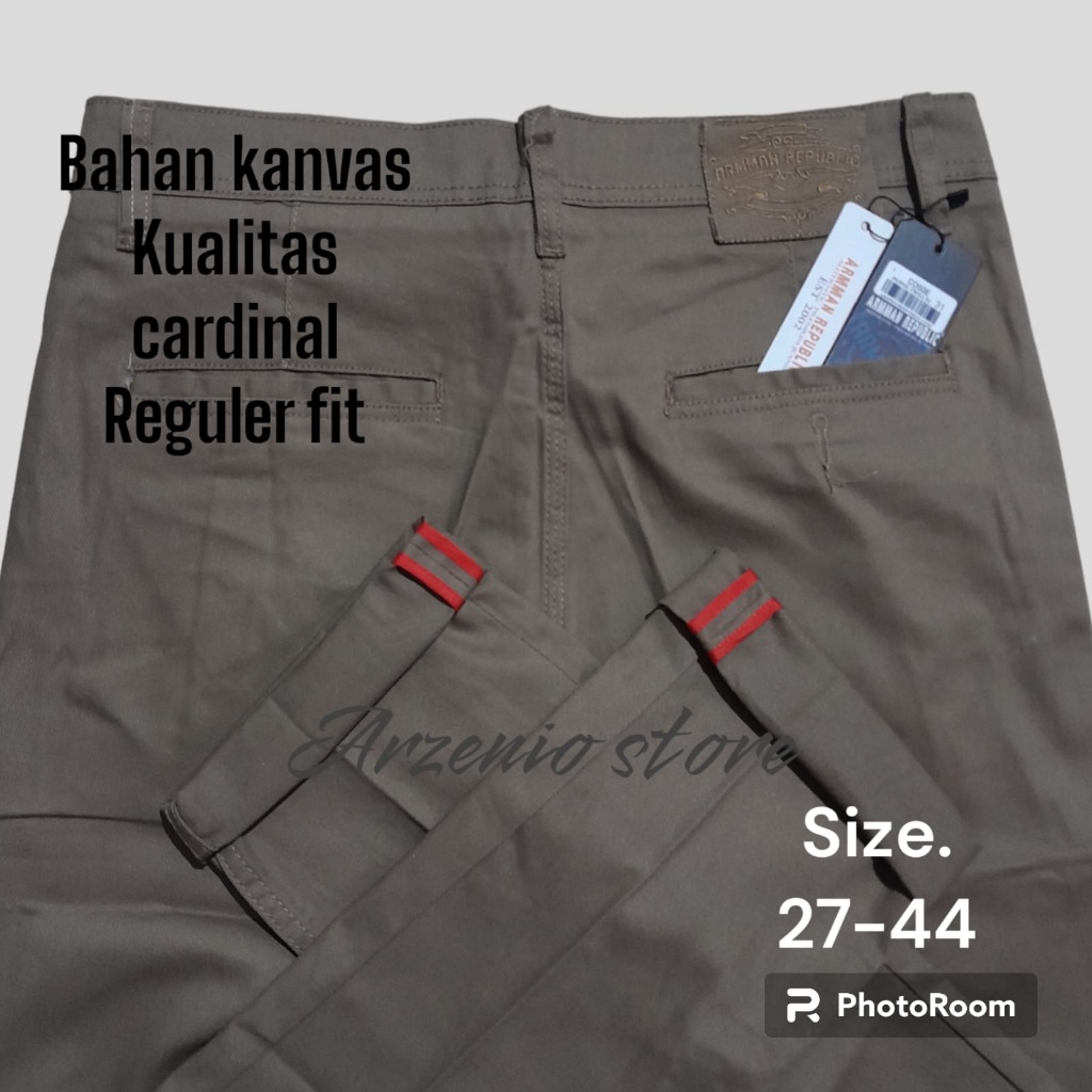 [BEST LOWER] Celana Panjang Pria Chinos Premium Original 100% bahan kanvas cardinal arman republic