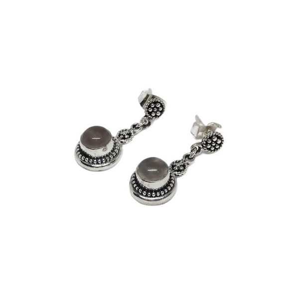 Erring Anting Stud Tusuk Giwang Silver Perak Bali Asli 925 Batu Rainbow