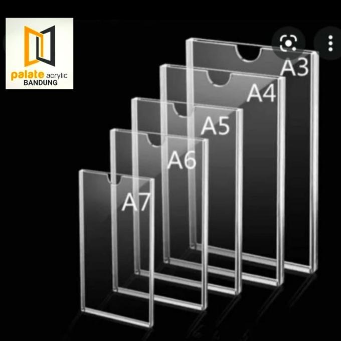 

din AKRILIK / ACRYLIC POCKET FRAME A5 / AKRILIK THICKER A5 2MM BENING