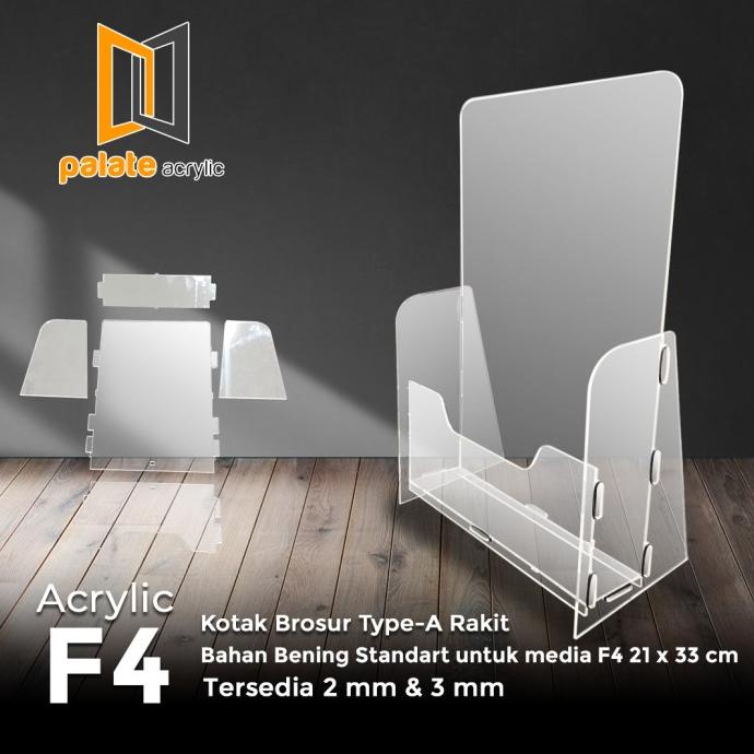 

rin AKRILIK TEMPAT BROSUR / RAK / BOX F4 - MODEL RAKIT
