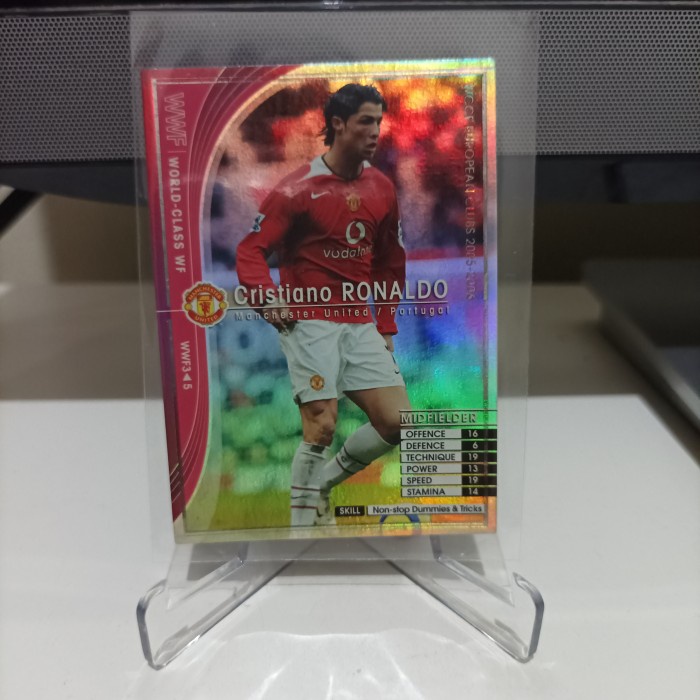 kartu bola panini wccf cristiano ronaldo man united jersey rookie #7 rerekeke85