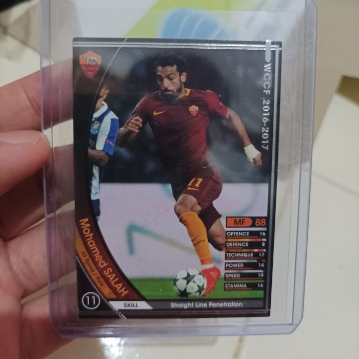 kartu bola wccf panini mohamed salah as roma history of legend rerekeke85